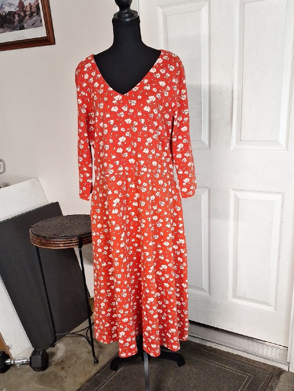 Pact Fit and Flare Party Dress Floral Women XXL